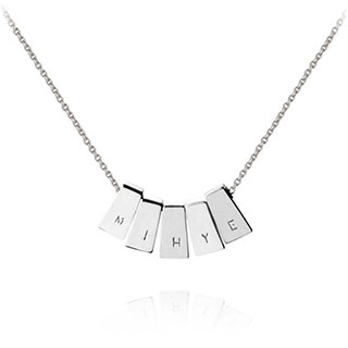 Pharaoh Stamp Initial pendant Sterling silver