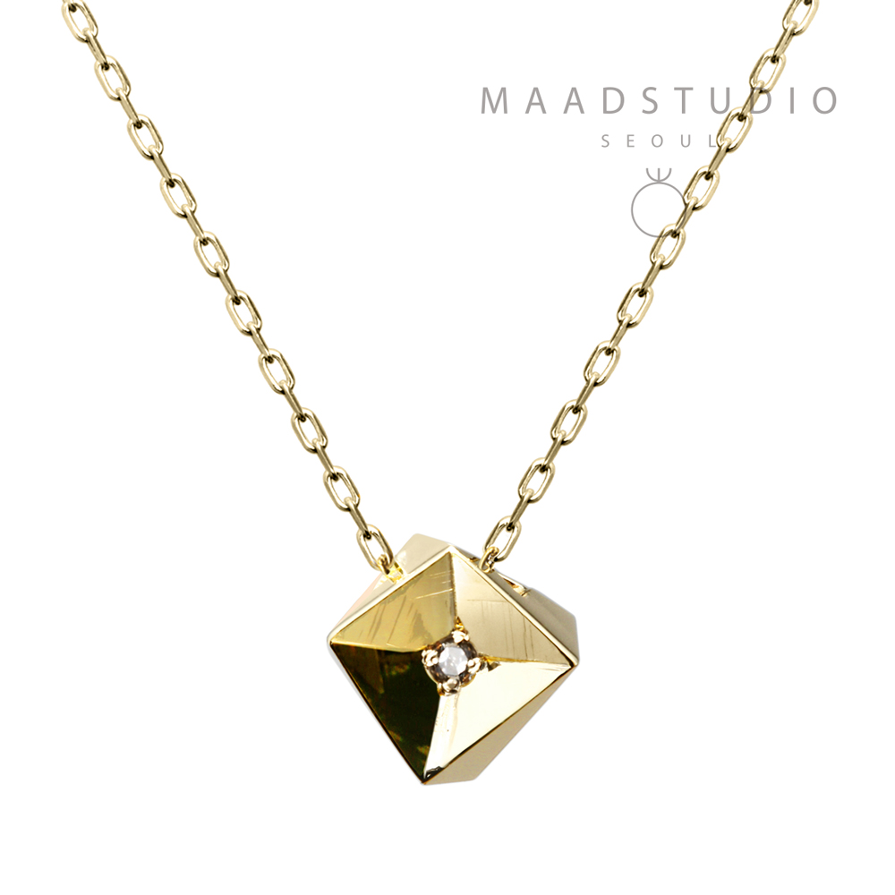 Crystalloid III pendant 14k gold Diamond