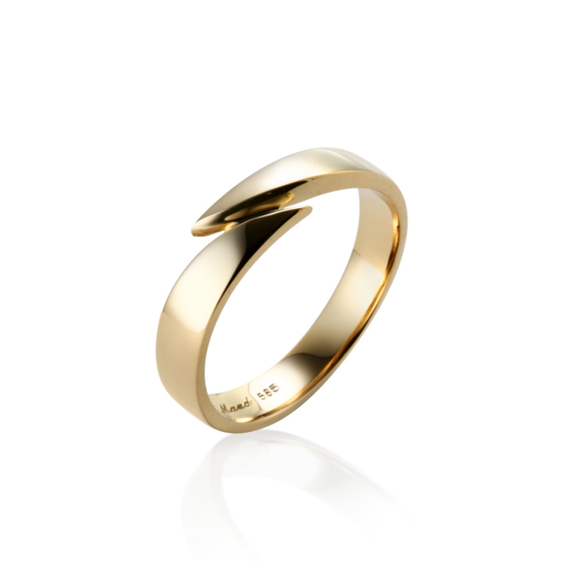 Orchid ring (L) 14k gold