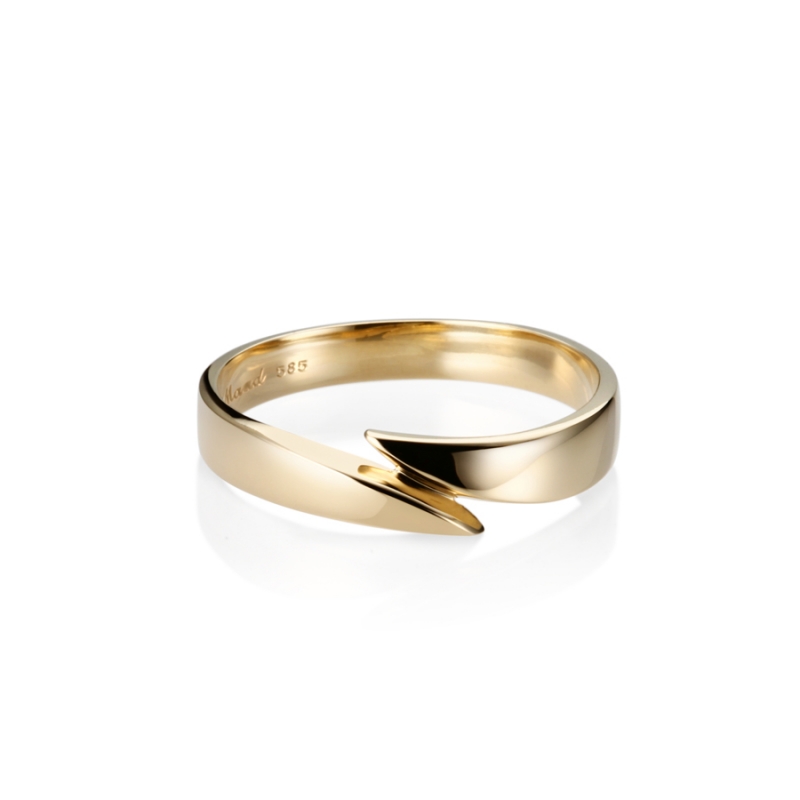Orchid ring (L) 14k gold