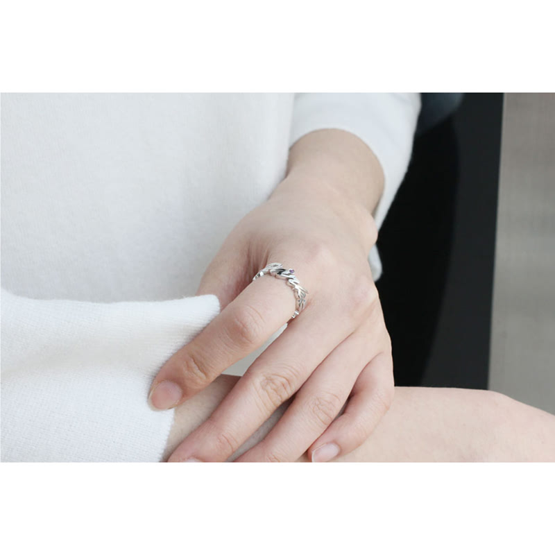 이니셜반지 커플링 (대+소) 주문디자인 14k 화이트골드 diamond