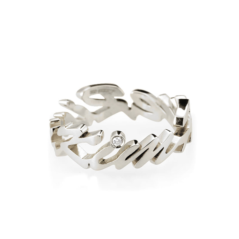 이니셜반지 (대) 주문디자인 Silver_925 CZ