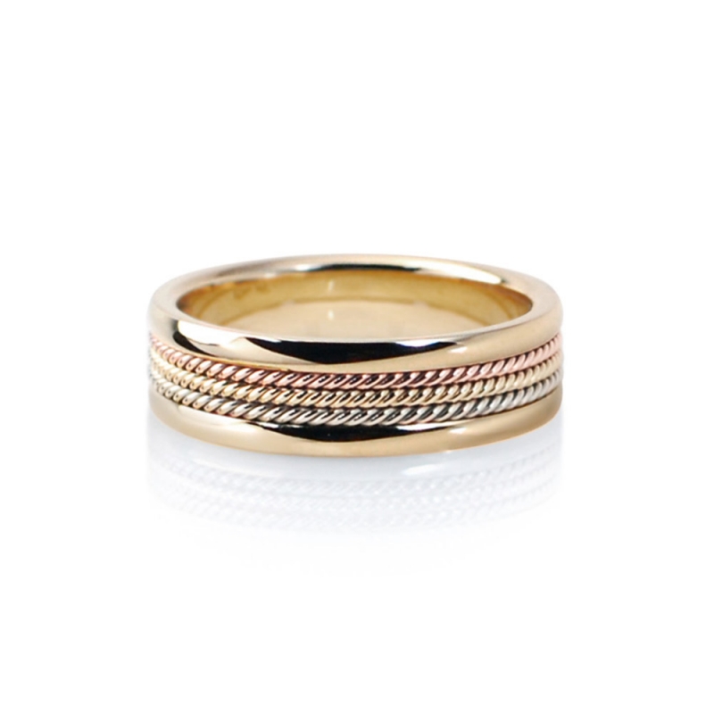 Roman wired ring (S) Trinity 14k gold