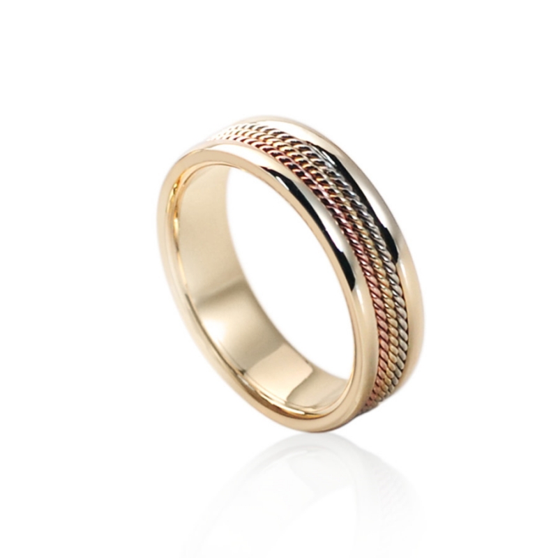 Roman wired ring (S) Trinity 14k gold