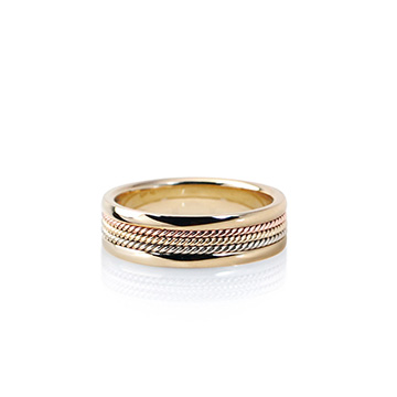 Roman wired ring (S) Trinity 14k gold