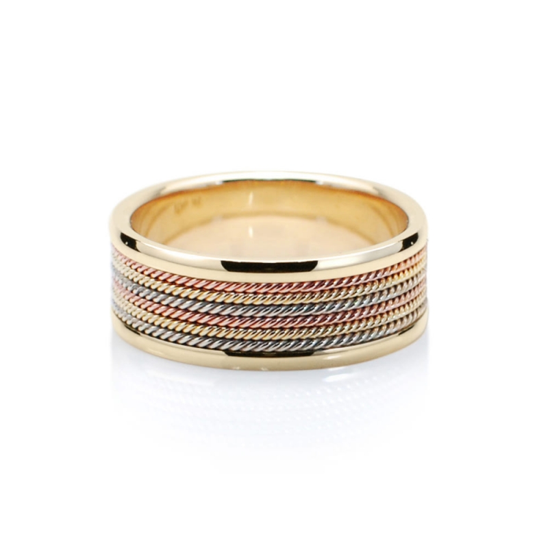 Roman wired ring (L) Trinity 14k gold