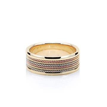 Roman wired ring (L) Trinity 14k gold