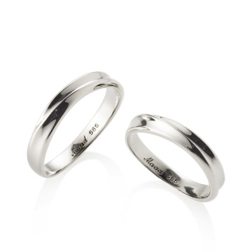 Infinity II wedding ring Set (S&S) 14k White gold