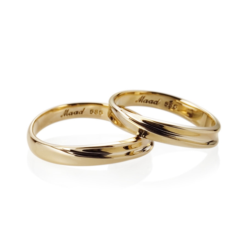Infinity II wedding ring Set (S&S) 14k gold