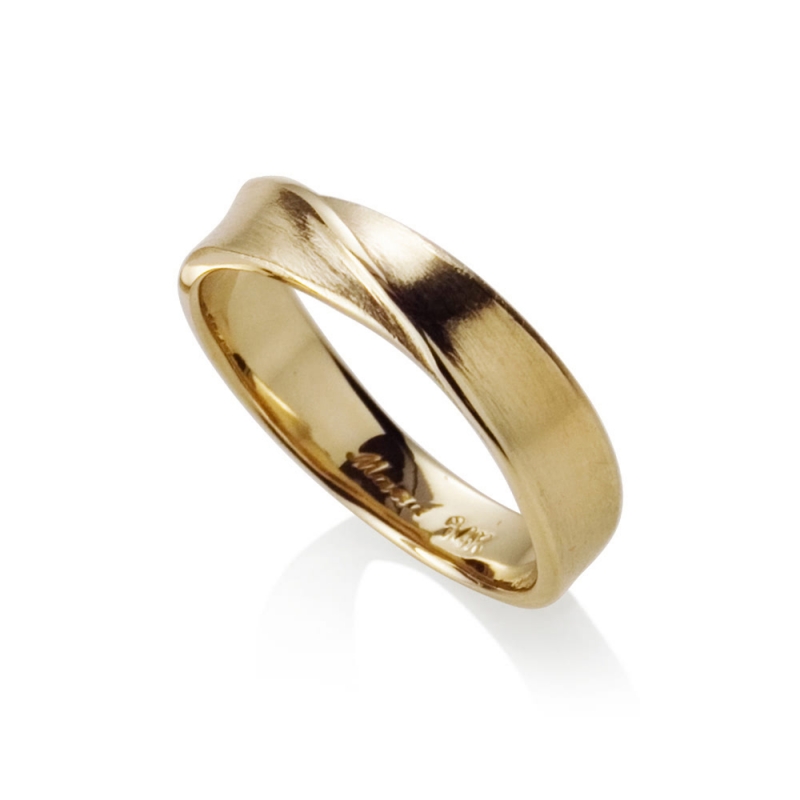 Infinity II ring (M) 14k gold hairline
