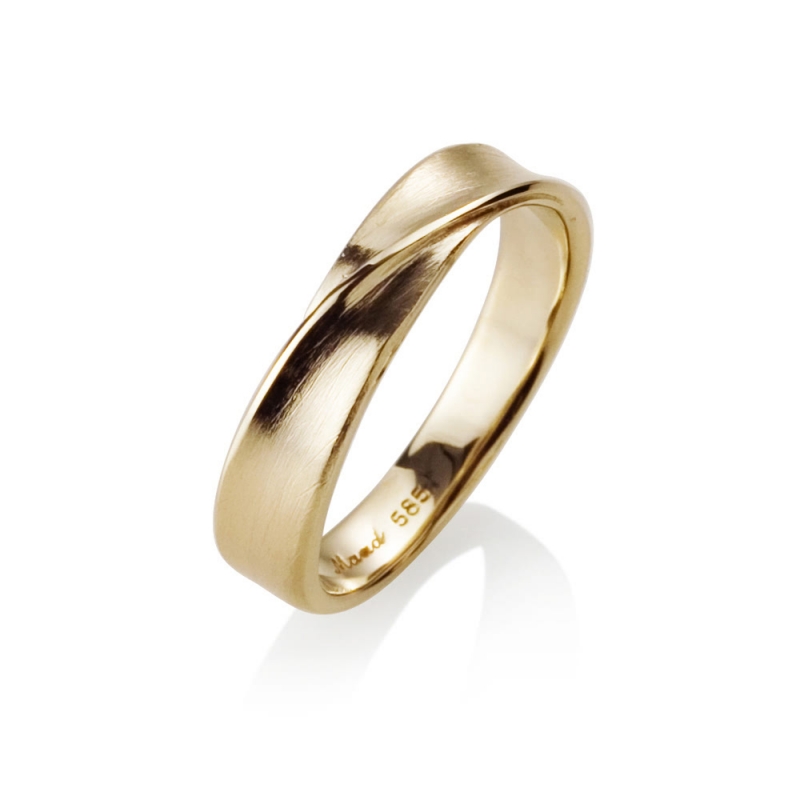 Infinity II ring (M) 14k gold hairline