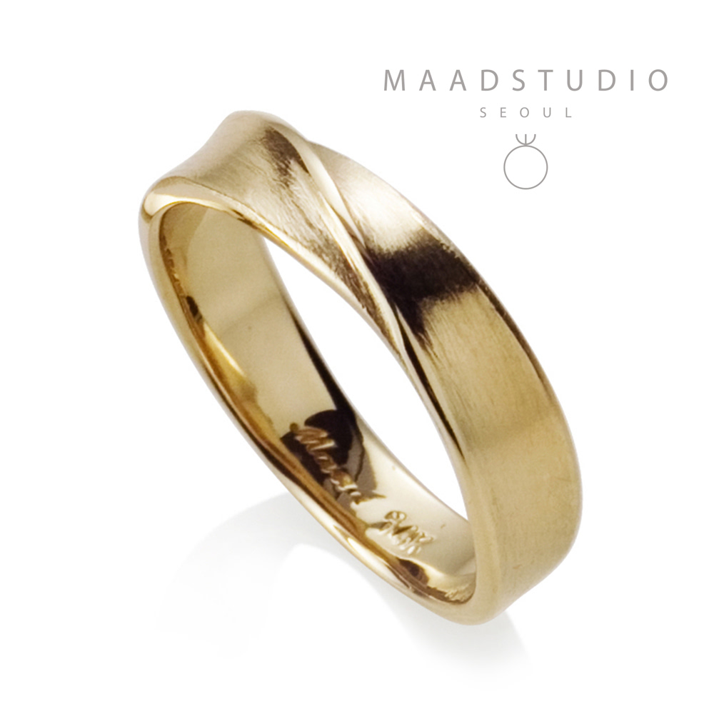 Infinity II ring (M) 14k gold hairline