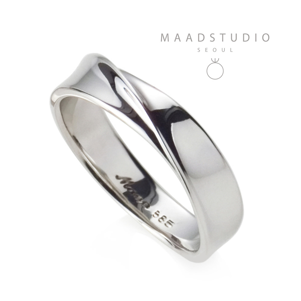 Infinity ring III (M) 14k White gold