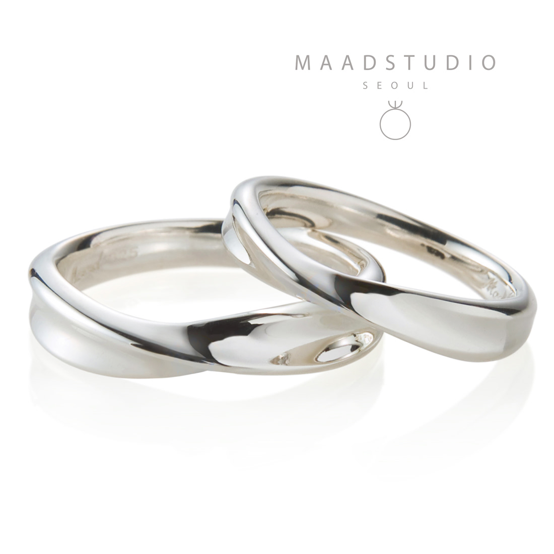 Infinity IV couple ring Set (M&S) Sterling silver