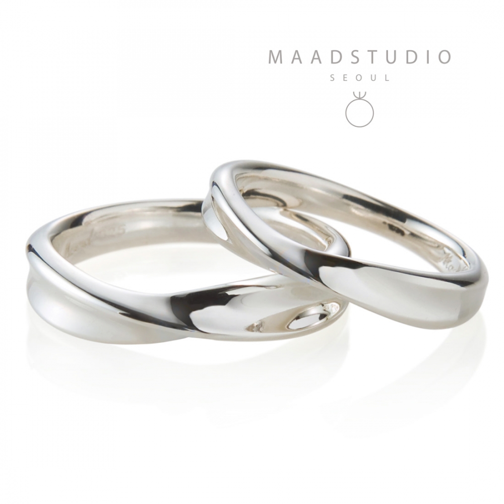 Infinity IV couple ring Set (M&S) Sterling silver