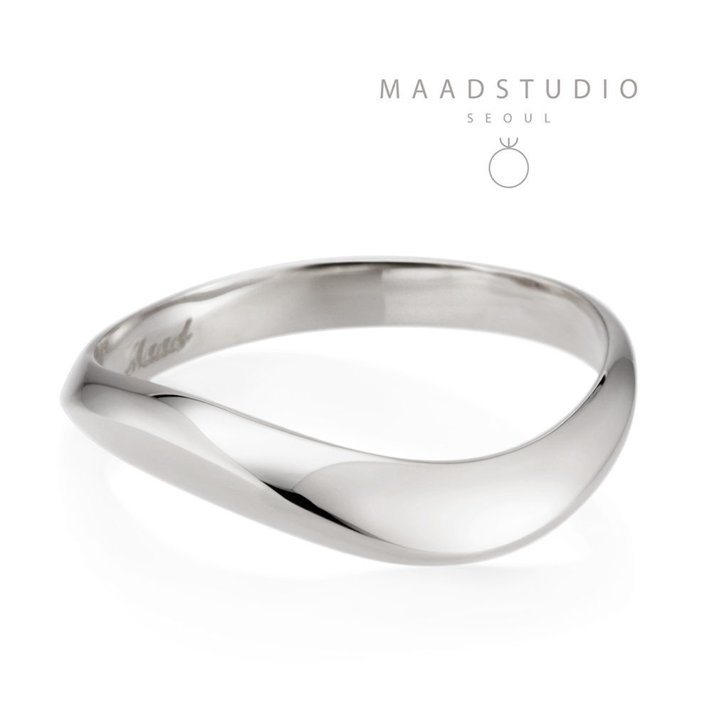 Lake wave ring (M) Sterling silver