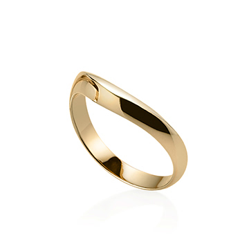 Lake wave ring (S) 14k gold