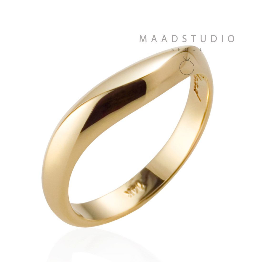 Lake wave ring (M) 14k gold