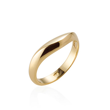 Lake wave ring (M) 14k gold