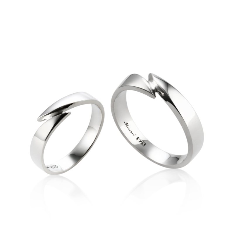 Orchid couple ring Set (L&S) Sterling silver