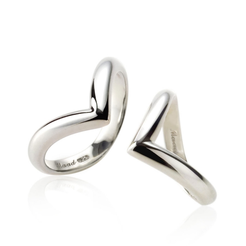 Love heart II couple ring Set (L&L) Sterling silver