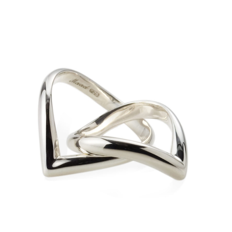 Love heart II couple ring Set (L&L) Sterling silver