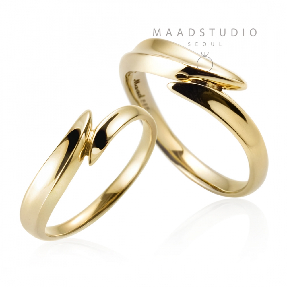 Neofinetia wedding ring Set (M&S) 14k gold