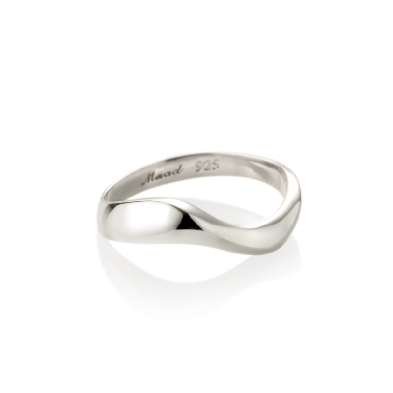 Stream wave ring (S) Sterling silver
