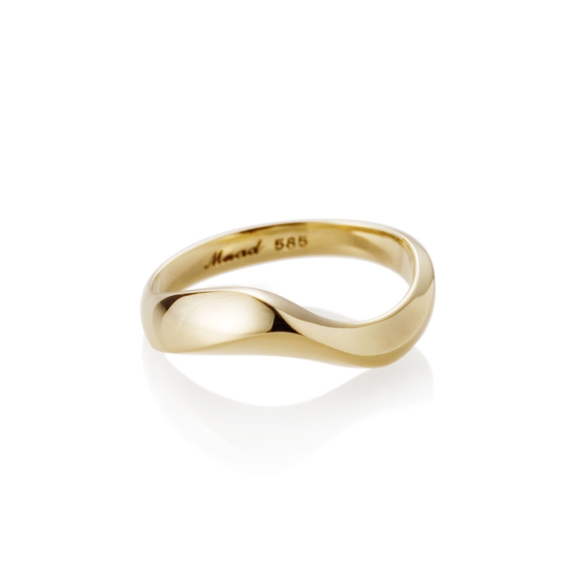 Stream wave ring (S) 14k gold