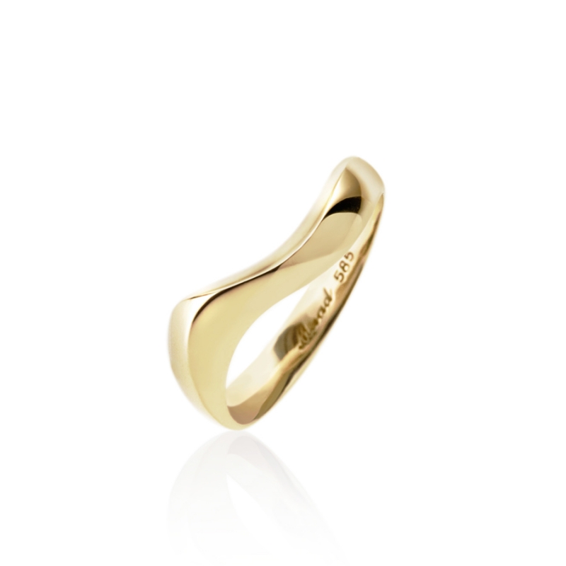 Stream wave ring (S) 14k gold