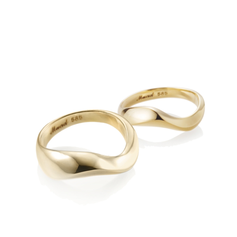 Stream wave ring (M&S) 14k gold