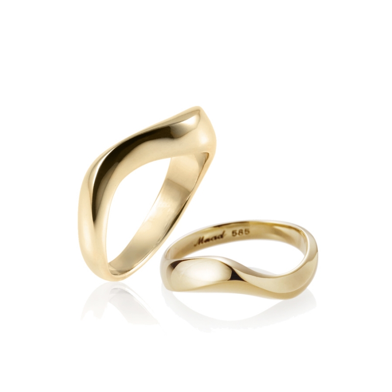 Stream wave ring (M&S) 14k gold