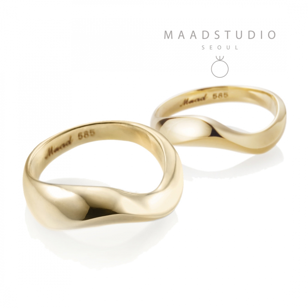 Stream wave ring (M&S) 14k gold