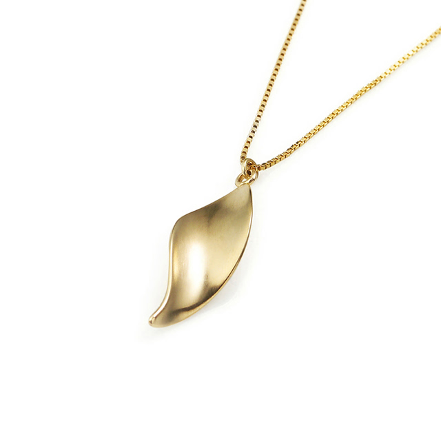 잎 목걸이 (소) 14k
