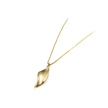 Willow leaf pendant (S) 14k gold