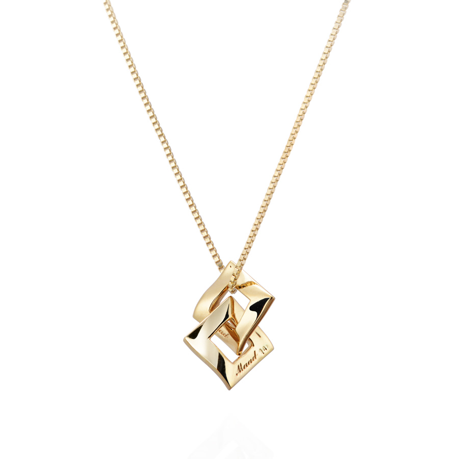 Kyul III double pendant (M) 14k gold