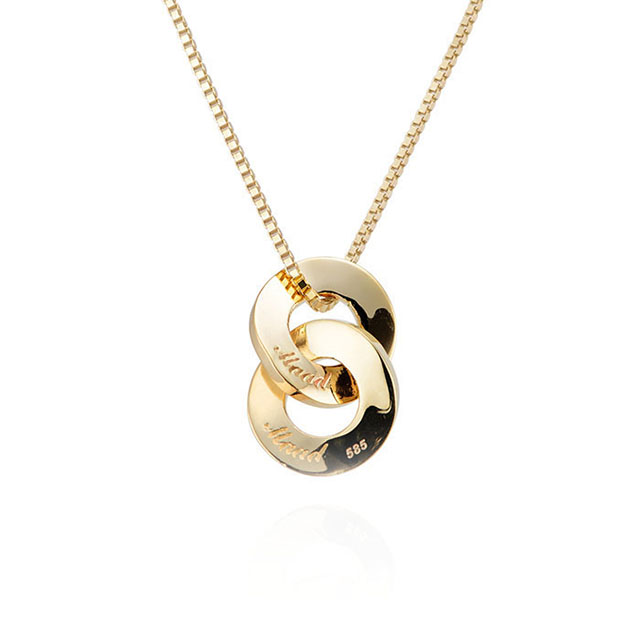연 더블 목걸이 (중) 14k