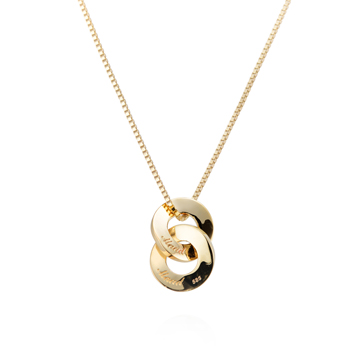 Yeon III double pendant (M) 14k gold