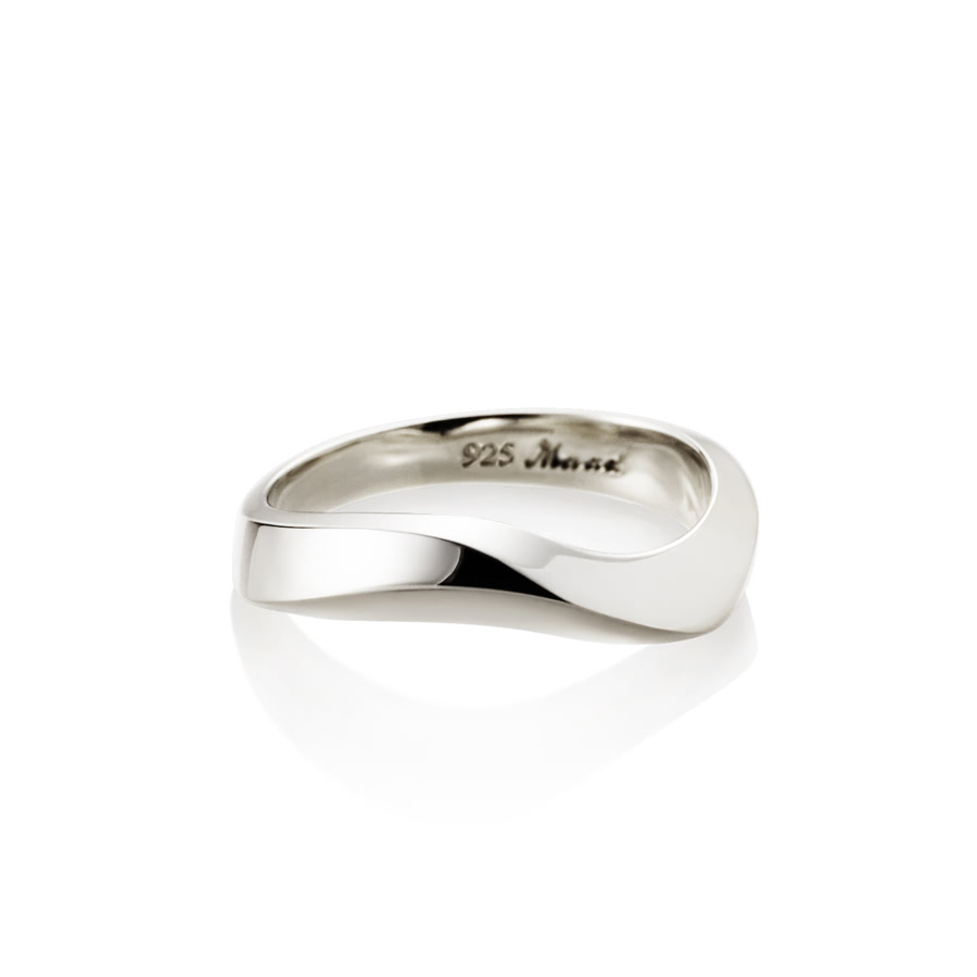 Stream wave II ring (M) Sterling silver