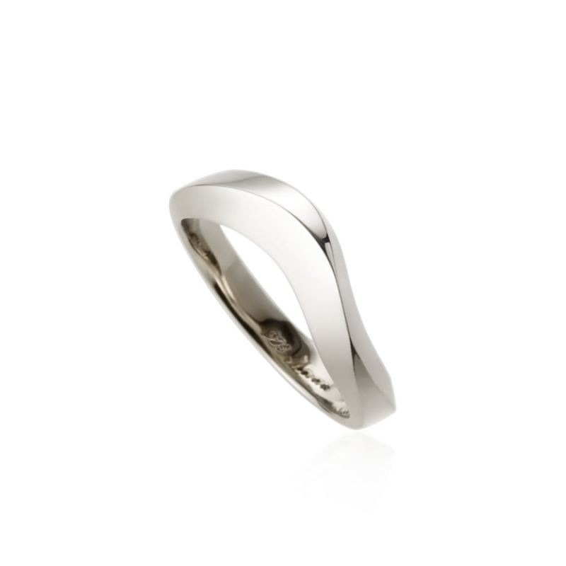 Stream wave II ring (M) Sterling silver