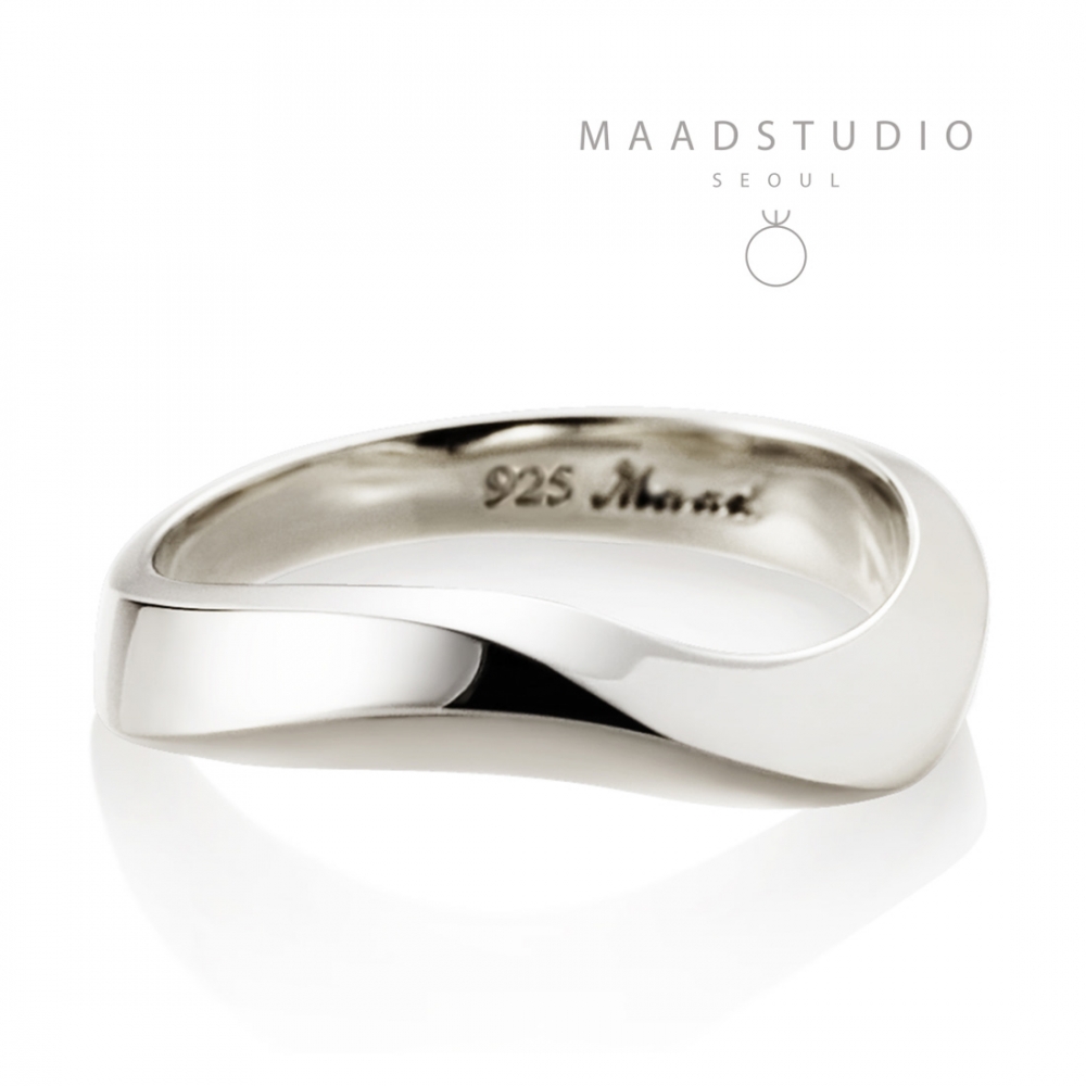 Stream wave II ring (M) Sterling silver