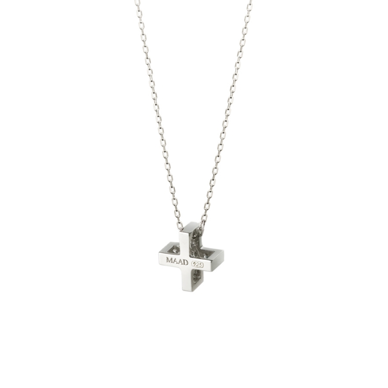 Greek Cross pendant (M) CZ Sterling silver