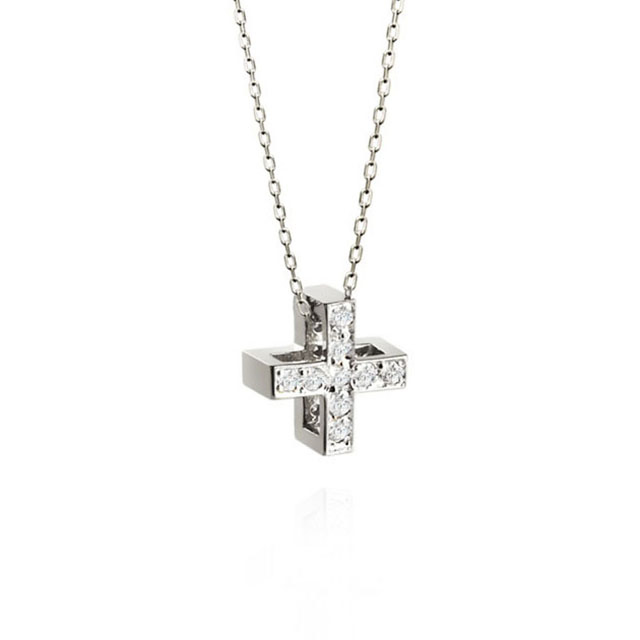 그리크크로스 목걸이 (중) Silver_925 CZ