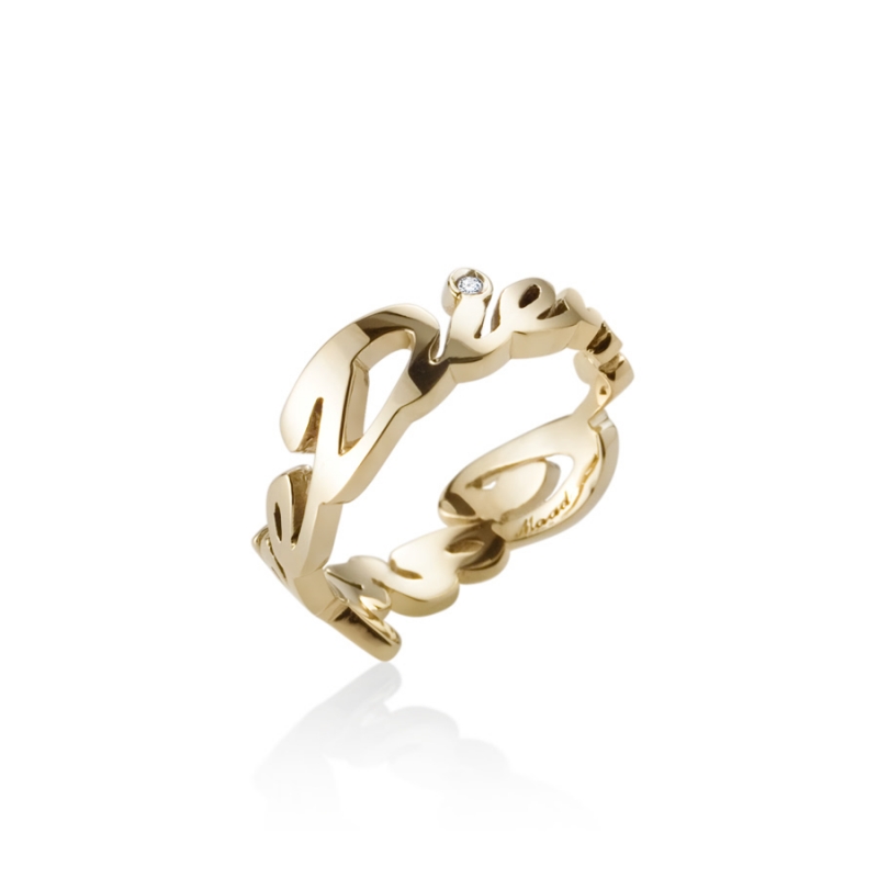 Carpediem II Logo ring (Man) 14k gold Diamond