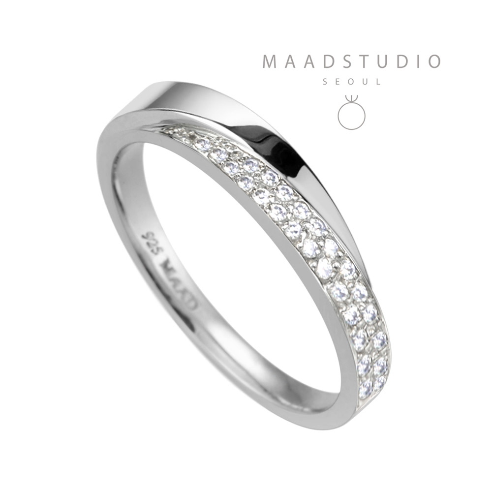 Unison ring (M) CZ Sterling silver