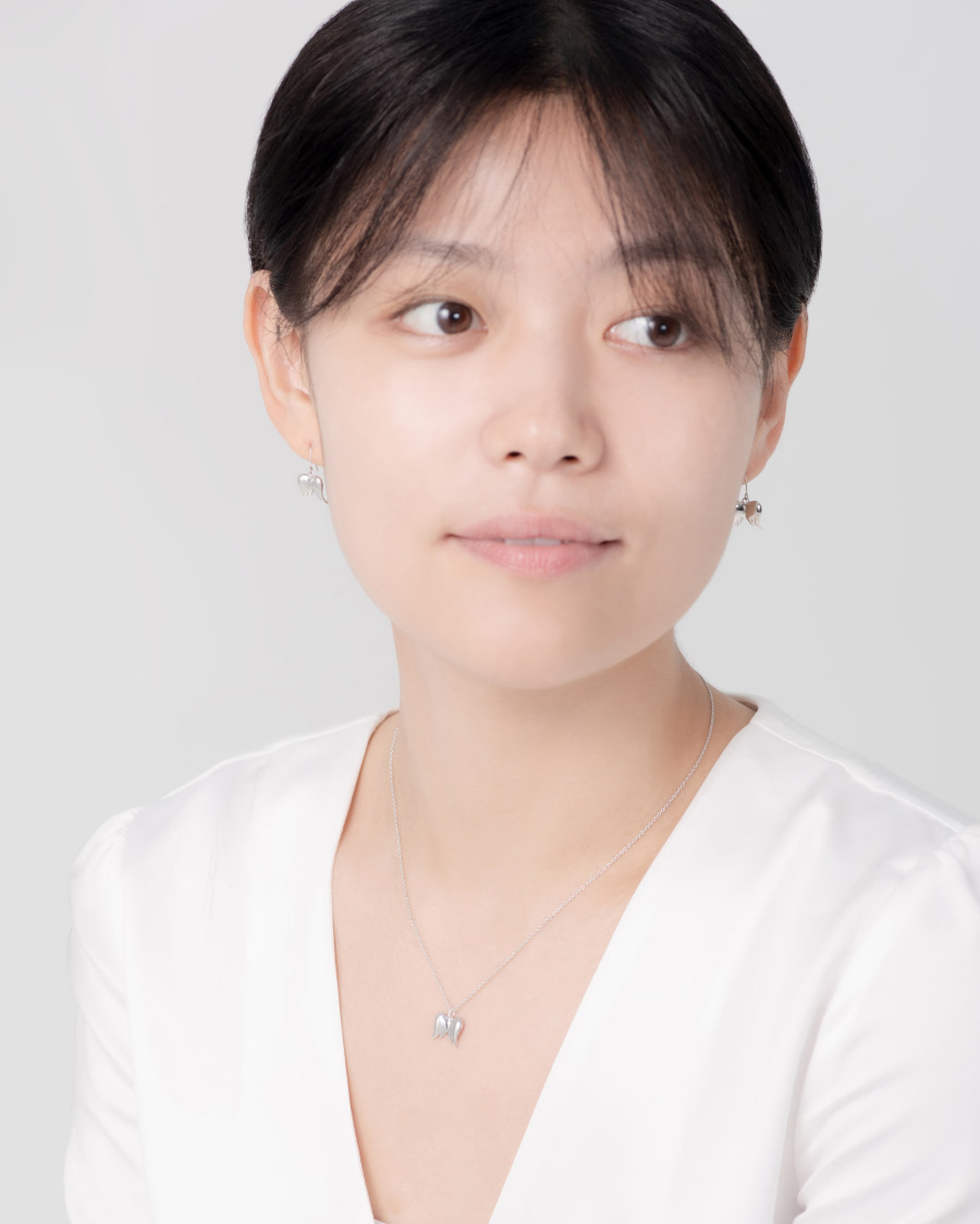 천사의 날개 목걸이 (소) 14k 화이트골드