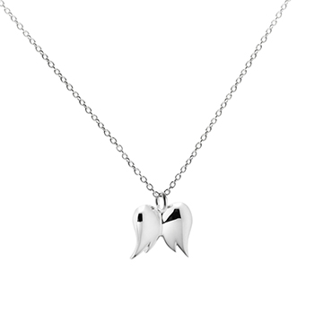 Angels wings pendant (S) 14k White gold