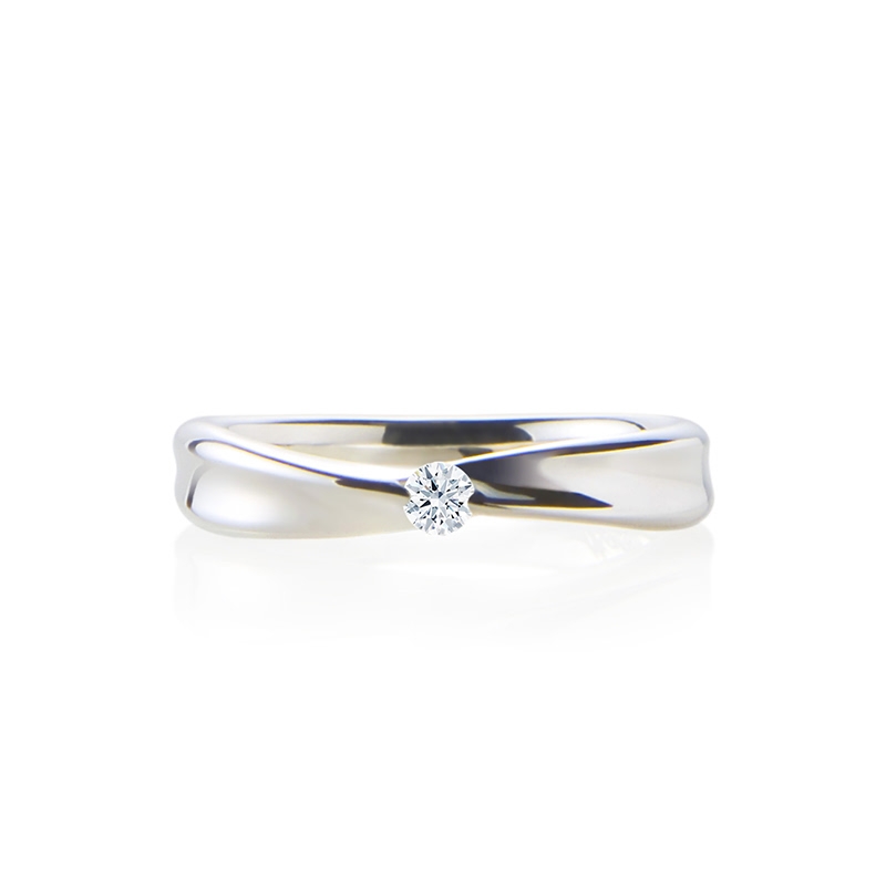 Infinity IV Solitaire ring (S) CZ 0.1ct Sterling silver