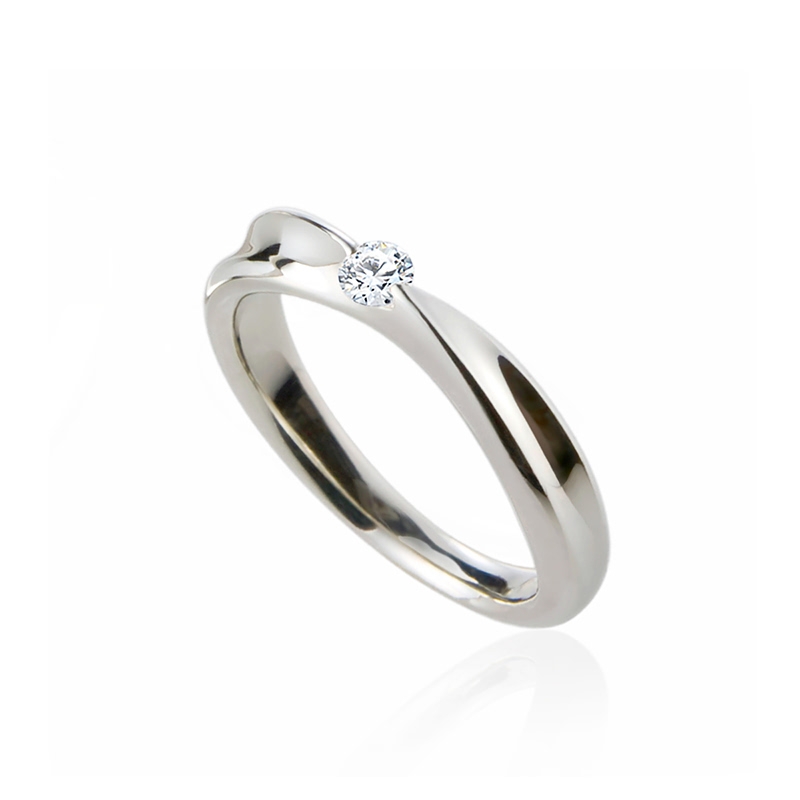 Infinity IV Solitaire ring (S) CZ 0.1ct Sterling silver