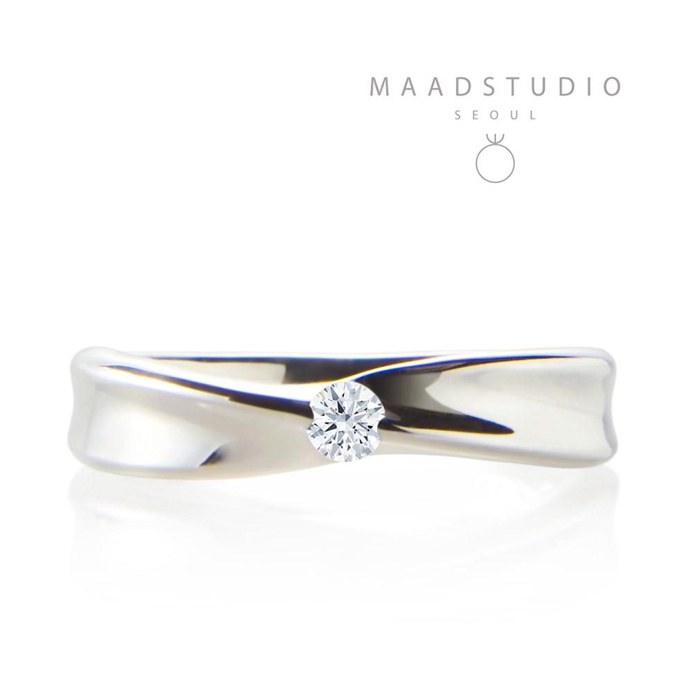 Infinity IV Solitaire ring (M) CZ 0.2ct Sterling silver